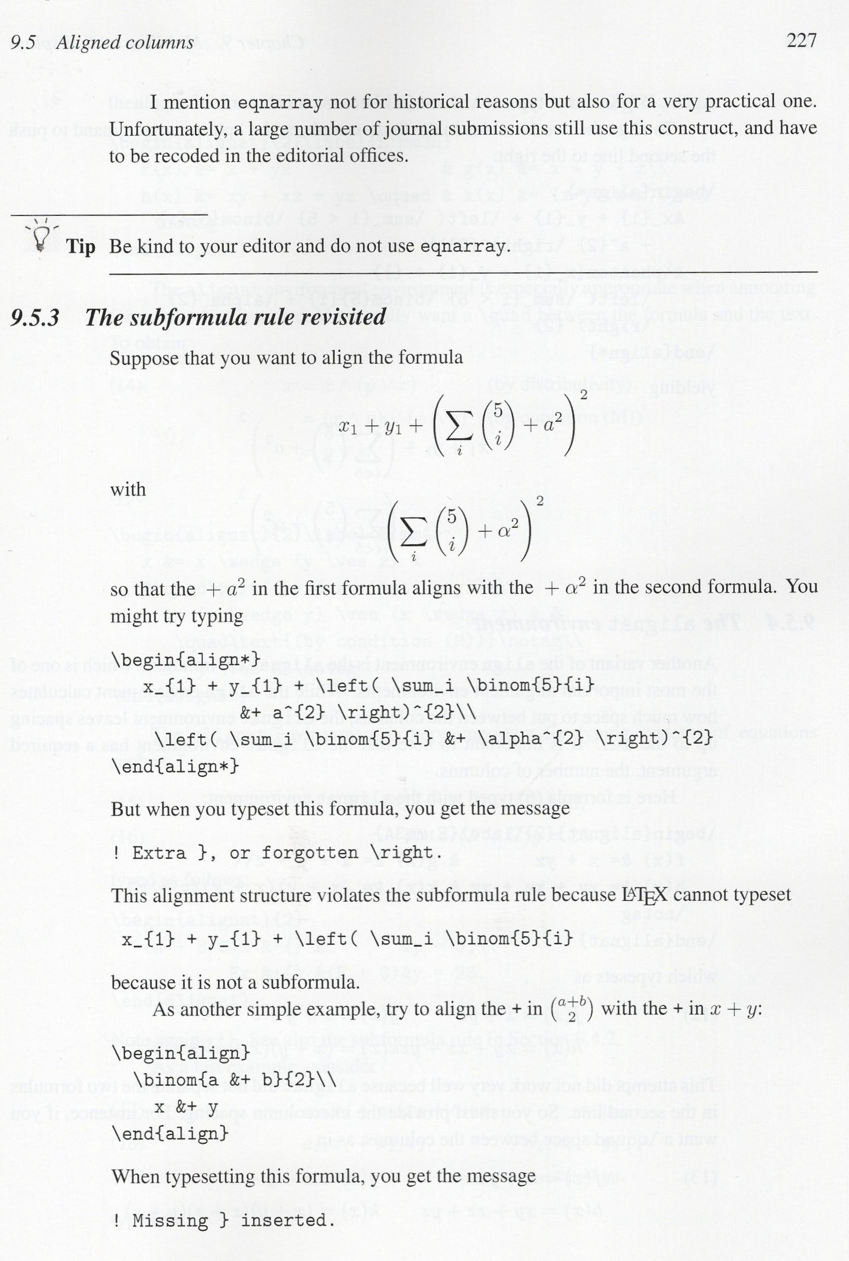 Page 227 of Text and Math into LaTeX 6th edition by George Gratzer